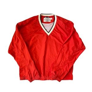 Tory Burch Sport V-Neck Windshirt Red New Size Small